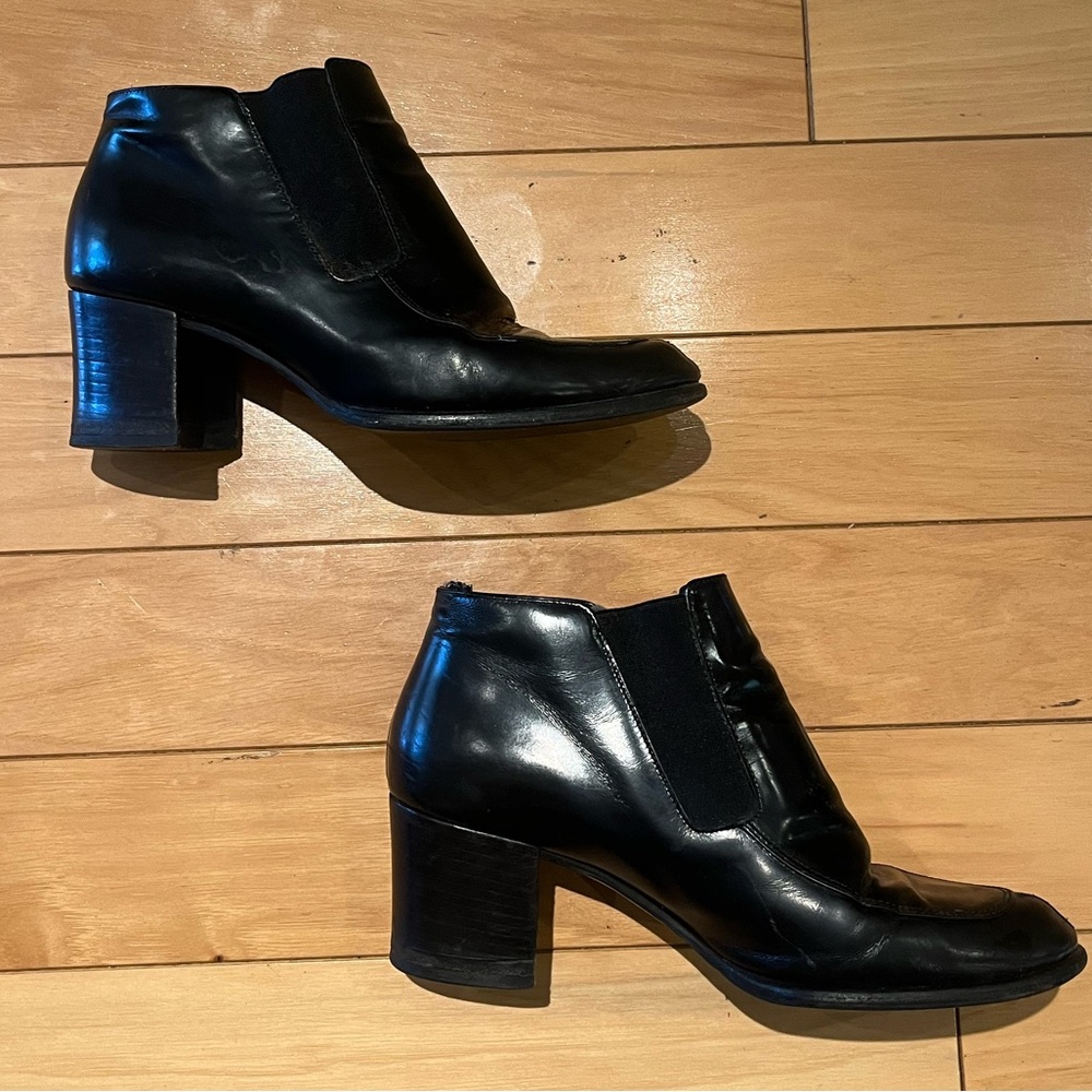 Vintage Prada leather booties
